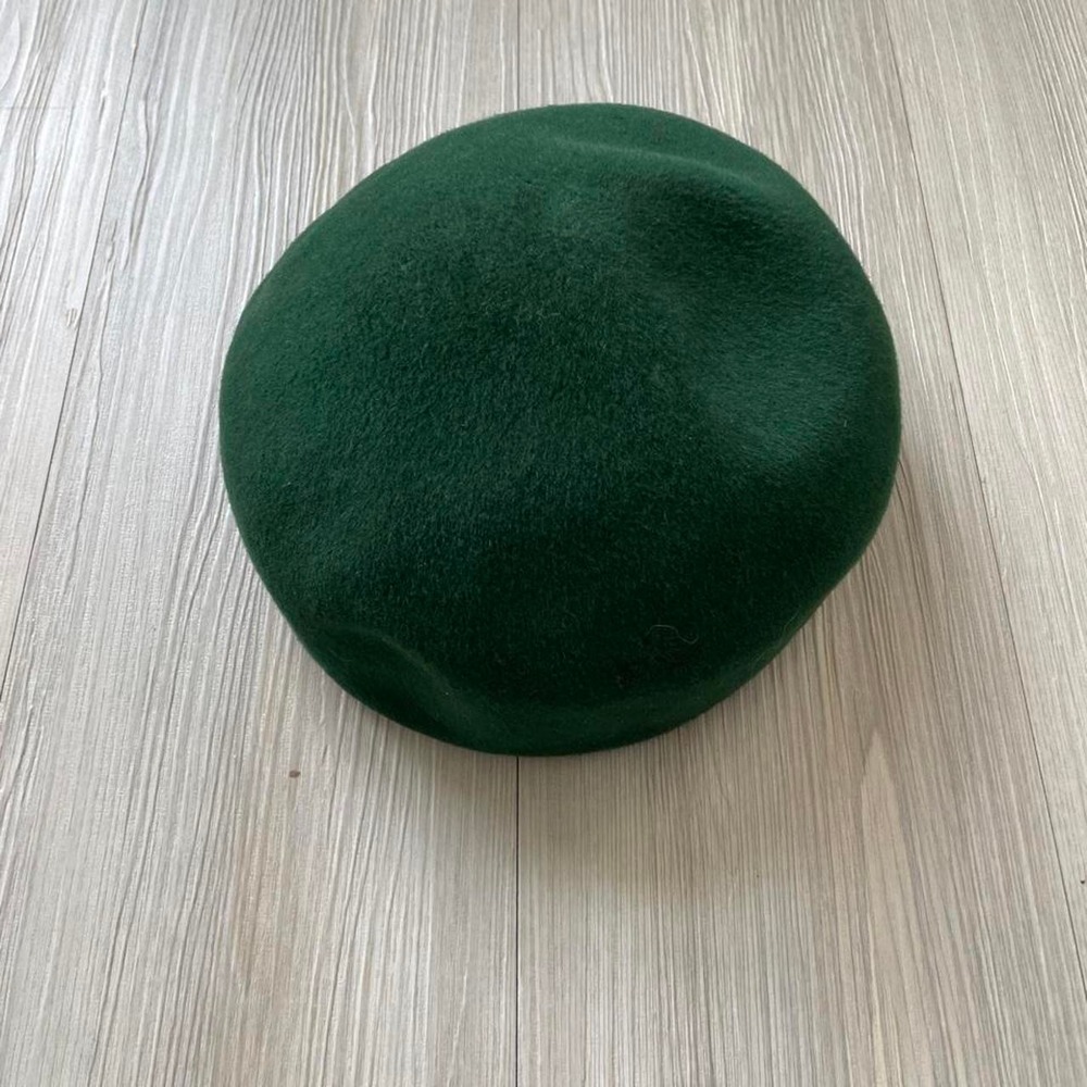 Green Doeskin Wool Beret